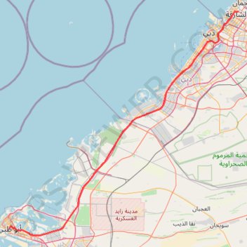Sharjah to Abu Dhabi GPS track, route, trail