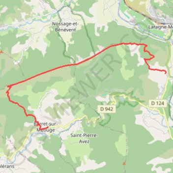 Le tour de la Méouge - J1 GPS track, route, trail