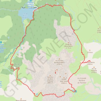 Tour de l'ossau - Saoubiste - Col de Peyreget GPS track, route, trail