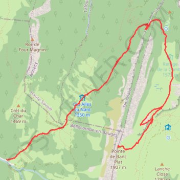 La Pointe de Banc Plat GPS track, route, trail