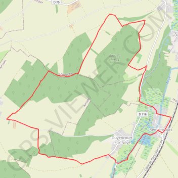 Le bois-du-Roi - Remiencourt GPS track, route, trail