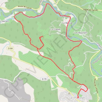 Le thoronet GPS track, route, trail
