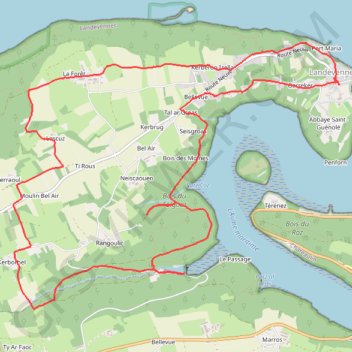 Landévénnec GPS track, route, trail