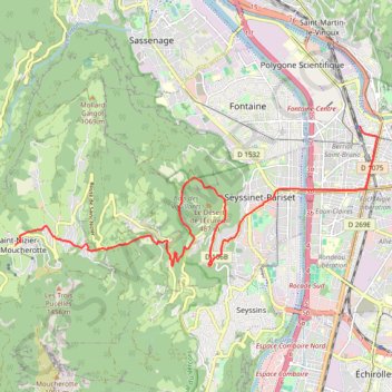 Grande Traversée des PréAlpes : Grenoble - Saint-Nizier-du-Moucherotte GPS track, route, trail