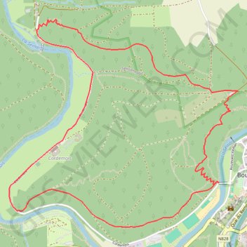 A pied, en dominant Bouillon GPS track, route, trail