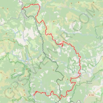 GRP Le Cévenol GPS track, route, trail