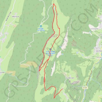 Gîte d'Alpage de La Molière depuis les Égauds GPS track, route, trail