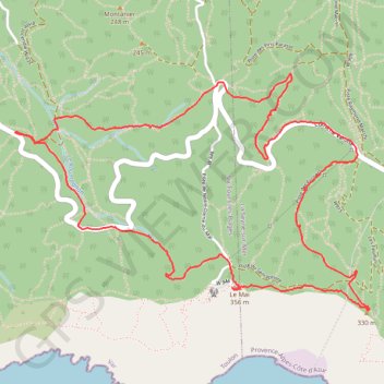 Le Mai - Massif du Cap Sicié GPS track, route, trail