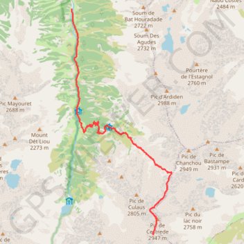 Pic de Cestrède GPS track, route, trail