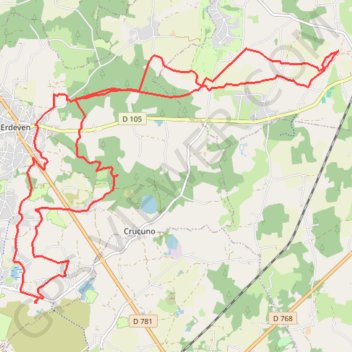 Erdeven - Randonnée VTT depuis Keravel GPS track, route, trail