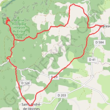 Entre Causse Noir et Jonte GPS track, route, trail