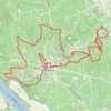 Dans les vignobles de Châteauneuf-du-Pape GPS track, route, trail