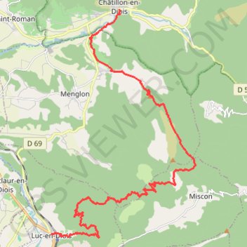 Grande Traversée des PréAlpes : Châtillon-en-Diois - Luc-en-Diois GPS track, route, trail