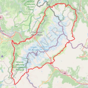 UTMB 2019 GPS track, route, trail