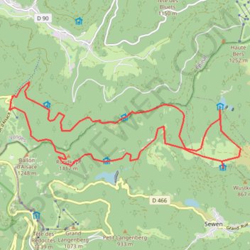Ballon d'Alsace-Lac de Neuweiher GPS track, route, trail