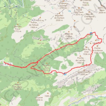 Pointe de Lachau GPS track, route, trail