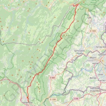 Mijoux - Bellegarde - 2 nuits - 44km GPS track, route, trail