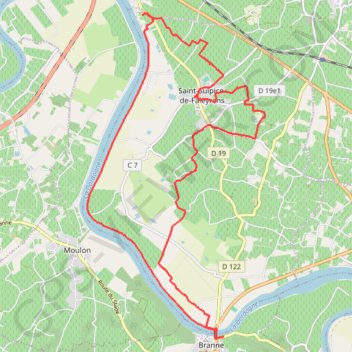 Boucle de Branne GPS track, route, trail