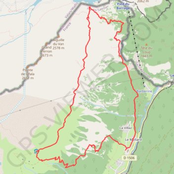 Traversée Emosson Loriaz GPS track, route, trail