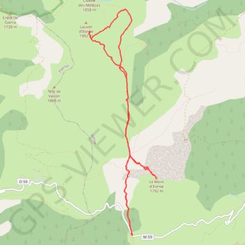 Le Mont, suivi du Lauvet d'Ilonse GPS track, route, trail