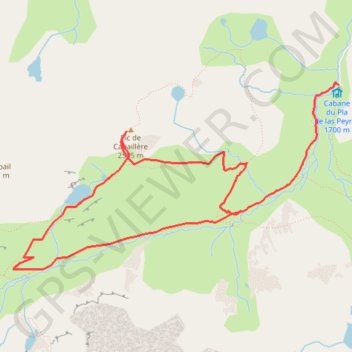 Pic de Cabaillère GPS track, route, trail