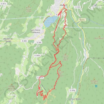 Allevard - Le Crêt du Poulet GPS track, route, trail