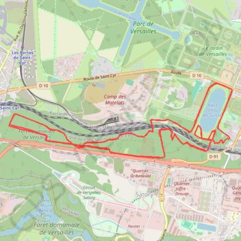 Versailles GPS track, route, trail