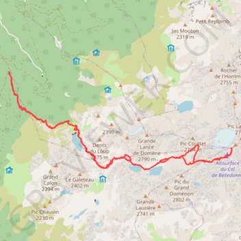 La Croix de belledonne GPS track, route, trail