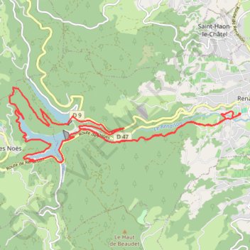 Circuit du Championnat de des sapeurs pompiers de la Loire - Renaison GPS track, route, trail