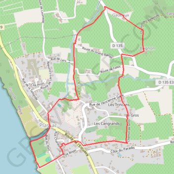 Boucle de Plassac GPS track, route, trail
