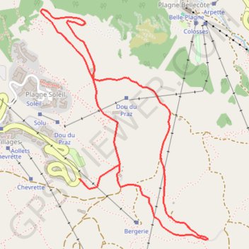 Le Dou du Praz GPS track, route, trail