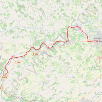 Aiguillon / Villeneuve sur Lot GPS track, route, trail
