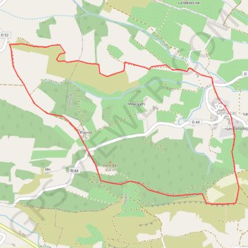 Rando boucle de Donazac GPS track, route, trail
