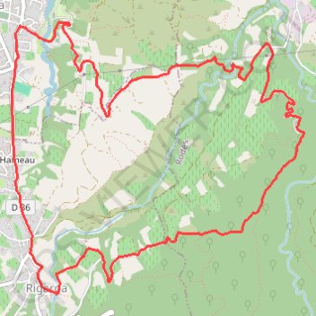 Randonnée vinca-ermitage de doma nova GPS track, route, trail