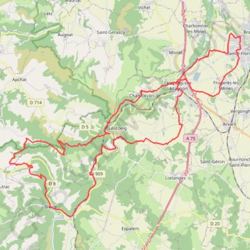 Vallée de l'Allagnon - Sainte-Florine GPS track, route, trail