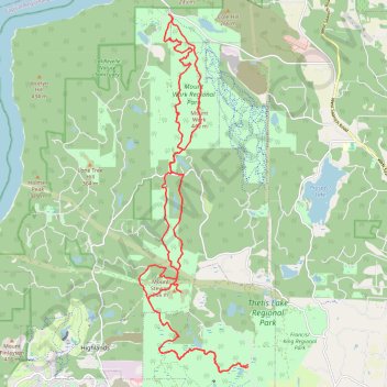 Prior Lake - Mount Stewart - Scafe Hill - Mount Work GPS track, route, trail