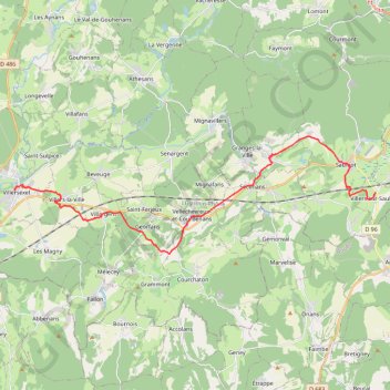Burgunderweg: Villers - Villersexel GPS track, route, trail