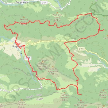 Bugarach GPS track, route, trail
