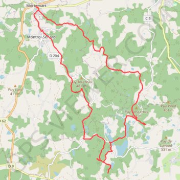 Rando de Mortemart GPS track, route, trail