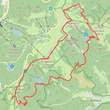 Le Hohneck GPS track, route, trail
