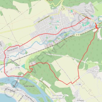 Randonnée Pont Saint Pierre GPS track, route, trail