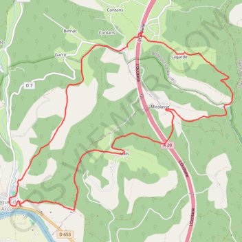 Laroque des Arcs, GPS track, route, trail