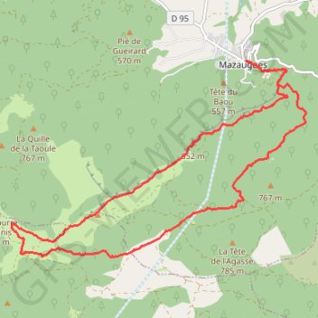 Mourre d'Agnis GPS track, route, trail