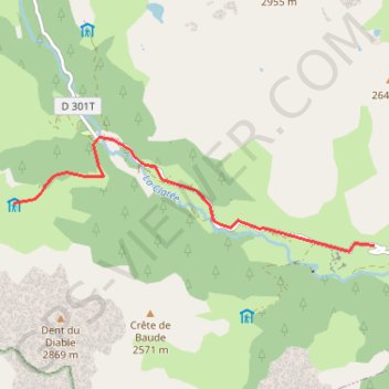 Nevache - Refuge du chardonnet GPS track, route, trail