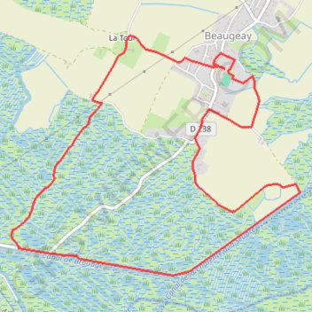 BEAUGEAY GPS track, route, trail