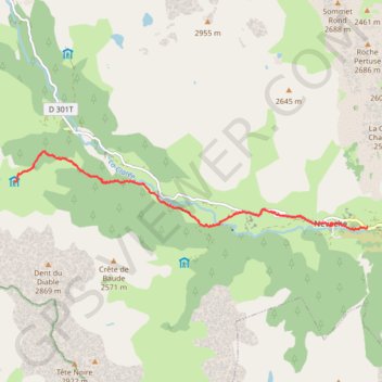 Névache, refuge du Chardonnet GPS track, route, trail