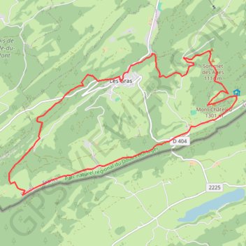 Le mont Châteleu GPS track, route, trail