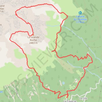 La Grande Roche en boucle depuis la Traverse (Belledonne) GPS track, route, trail