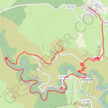 Blandas - Navacelles GPS track, route, trail