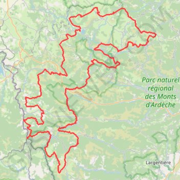 Tour de la Montagne Ardéchoise (Lozère-Ardèche) GPS track, route, trail